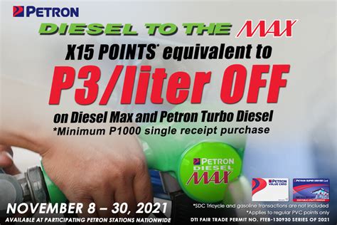 Diesel to the Max (November 8 to 30, 2021) - Petron