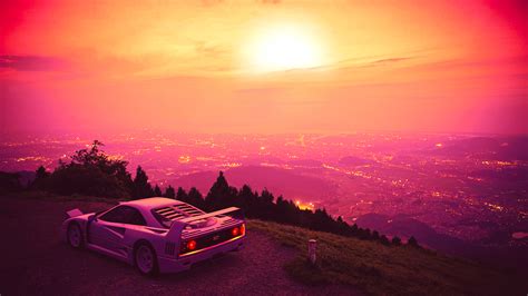 Outrun Sunset 4K Wallpaper, HD Artist 4K Wallpapers, Images, Photos and ...