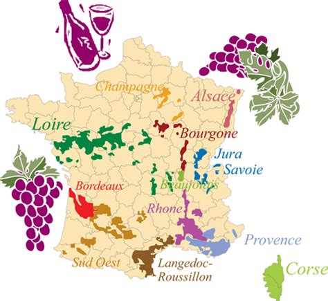 French Wine Regions Map