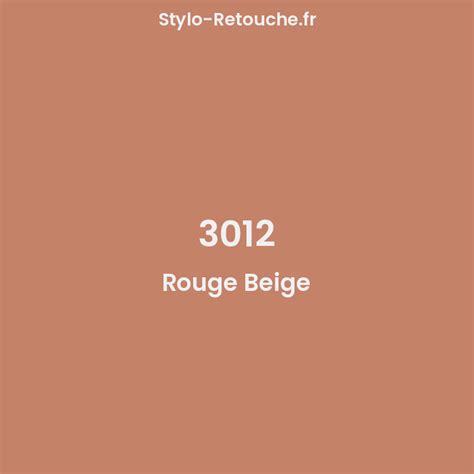 RAL 3012 Rouge Beige Opaque en Stylo Retouche - Stylo-Retouche.fr