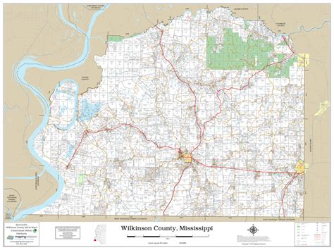 Wilkinson County Mississippi 2019 Wall Map | Mapping Solutions