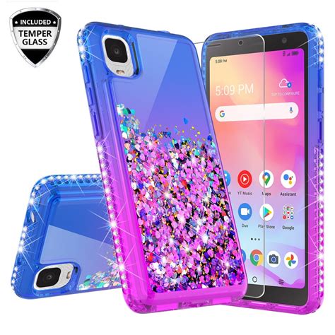 TCL A3 A509DL/ TCL ION Z/TCL A30 Case Liquid Quicksand Glitter Cute ...