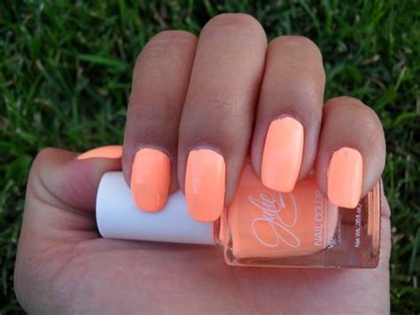 JulieG Nail Polish Color Neon "9to5" Peach Coral Light Orange Creme HTF ...