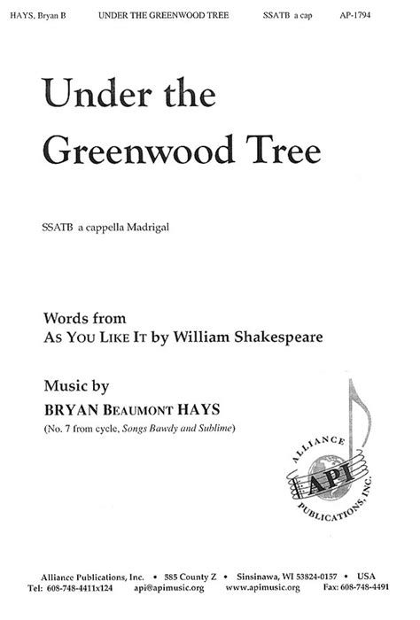 Under the Greenwood Tree - Willis Music Store