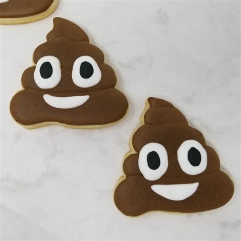 Poop Emoji Cookies Emoticon Cookies Emoji Party Birthday | Etsy