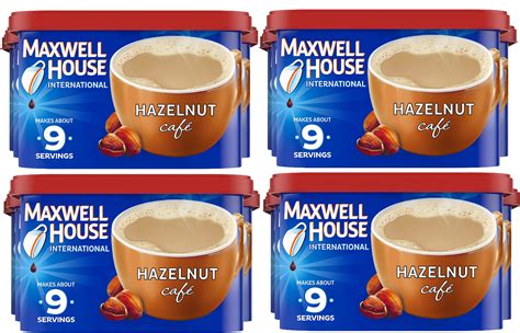 4-Pack 9-Oz Maxwell House International Hazelnut Café-Style Instant ...