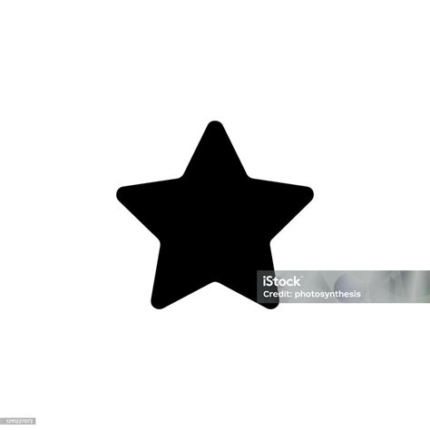 Five Point Star Vector Icon Isolated Rating Star Flat Emoji Emoticon ...