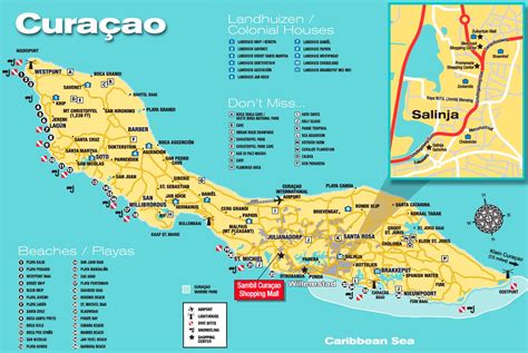 Curaçao tourist map