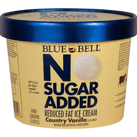 Blue Bell No Sugar Added Low Fat Country Vanilla Ice Cream - Shop Ice ...