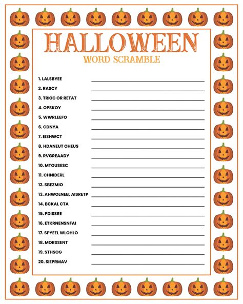 Adult Halloween Party Games - 15 Free PDF Printables | Printablee