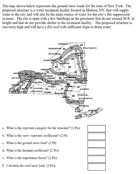 Solved The map shown below represents the ground snow loads | Chegg.com