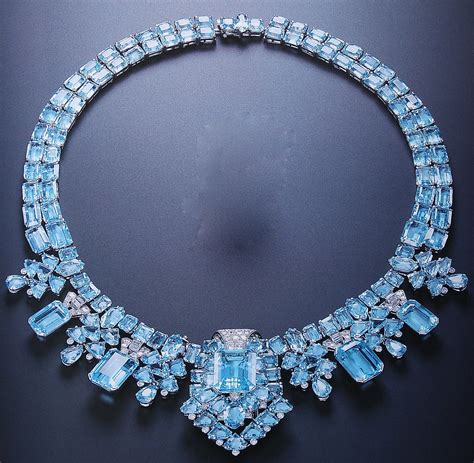 Cartier London Art Deco Aquamarine Necklace | Reproduction o… | Flickr