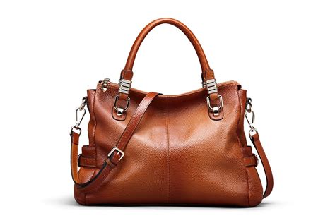 5 Colors Women Full Grain Leather Vintage Tote Shoulder Bag Top-handle ...