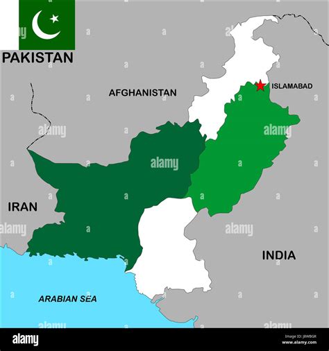 pakistan, map, atlas, map of the world, political, flag, country ...