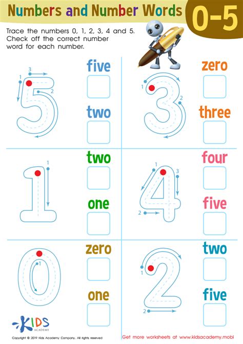 Numbers In Words For Kids