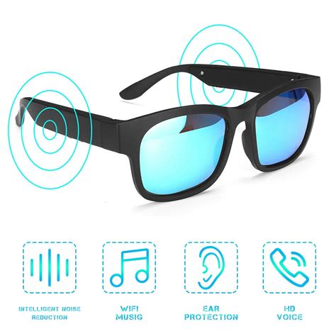 Smart Glasses Bluetooth Waterproof Sunglasses, Open Ear Audio ...