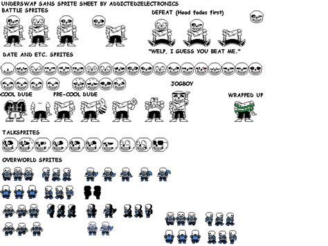 Custom Sans Sprite Sheet