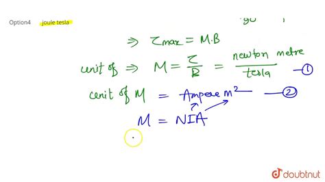 Magnetic Dipole Moment Units