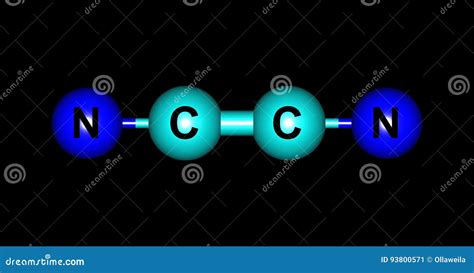 Cyanogen Molecular Structure Isolated On White Royalty-Free ...