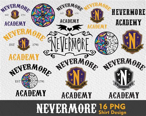 Nevermore PNG Wednesday PNG Nevermore Academy Shirt Design - Etsy