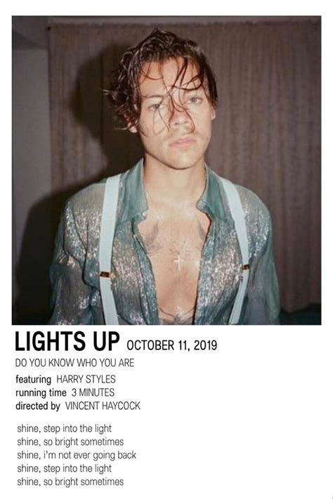 lights up harry styles by issy | Harry styles, Minimalist poster, Style