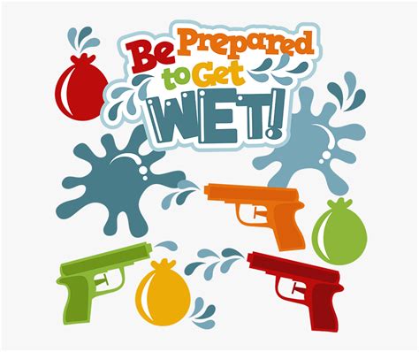 Fight Clipart Watergun - Water Gun Fight Clipart, HD Png Download - kindpng