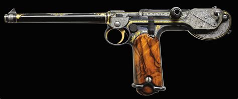 Classic C93 Borchardt pistol, strikingly embellished w/ superbly ...