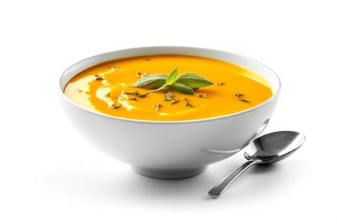 Premium AI Image | a bowl of soup with a spoon and a spoon