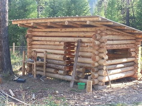 Simplest way to make a log cabin? | Diy log cabin, How to build a log ...