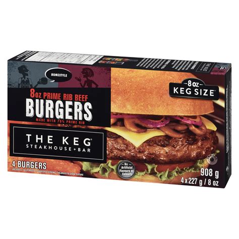 The Keg Beef Burgers - Prime Rib Stong's Market