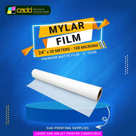 Mylar film paper A2 SIZE • 24 inches x 20 meters 100 microns (.004 mm ...