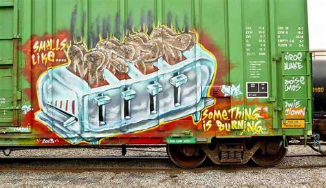 Amazing Original Freight hit | Freight train graffiti, Train graffiti ...