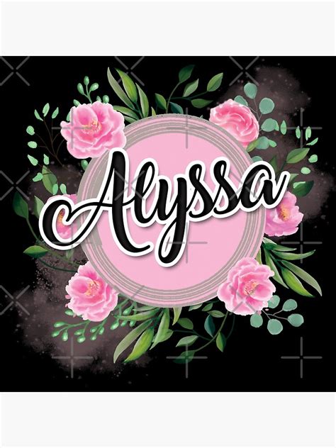 "alyssa name " Poster for Sale by badinboow | Redbubble