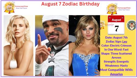 People Born on August 7 Zodiac Leo