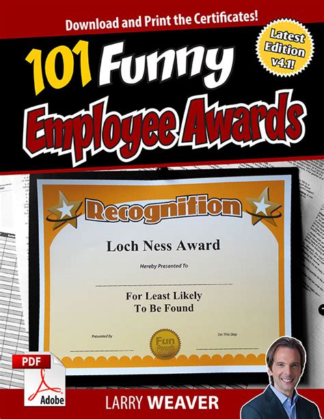 Employee of the Month Certificate: Free Funny Award Template