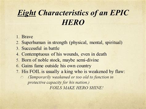 What Are the Qualities of the Anglo Saxon Epic Hero