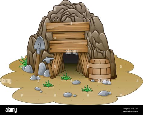 Vector illustration of Cartoon cave entrance Stock Vector Image & Art ...