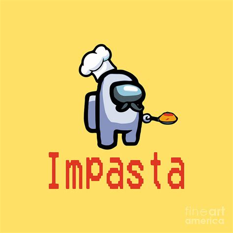 Impasta Imposter Among Game Us Sus Funny Crewmate Gift Drawing by ...