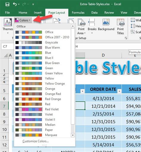 Extra Excel Table Styles | MyExcelOnline