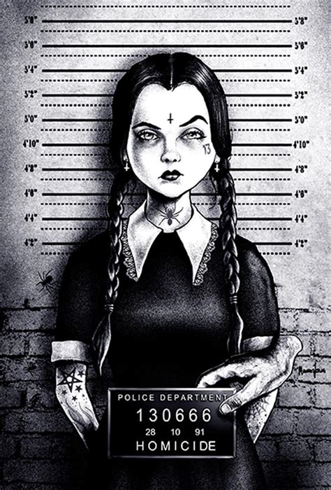 Busted Wednesday by Marcus Jones Addams Family Jail Canvas Art Print ...