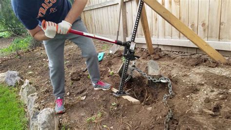 Tree stump removal DIY - pull it out with a Hi Lift Jack! - YouTube