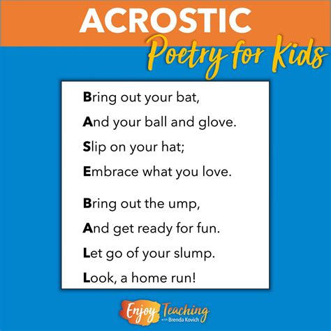 Acrostic Poem Examples