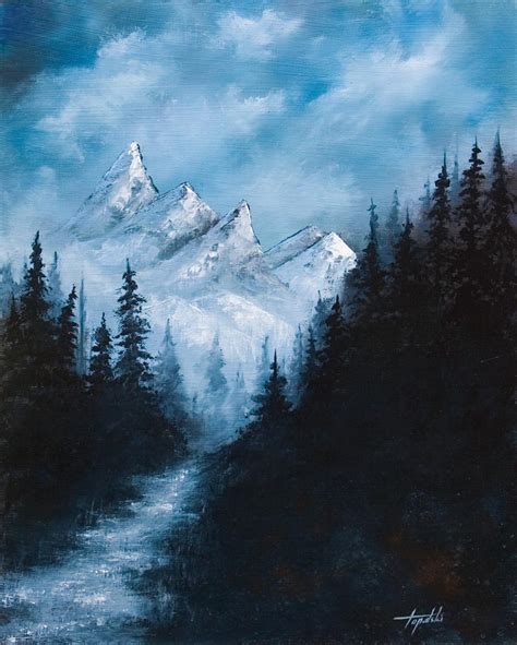 Distant Mountains - Oil Painting - Fine Arts Gallery - Original fine ...