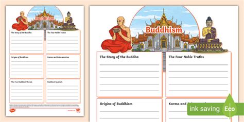 Buddhism Fact File Template (teacher made) - Twinkl