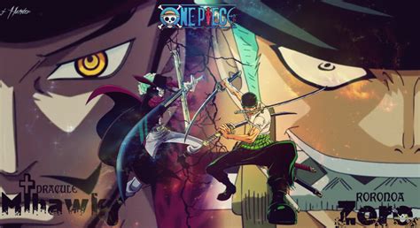 Wallpaper One Piece Mihawk And Zoro By JHunter by JulioHunter on ...