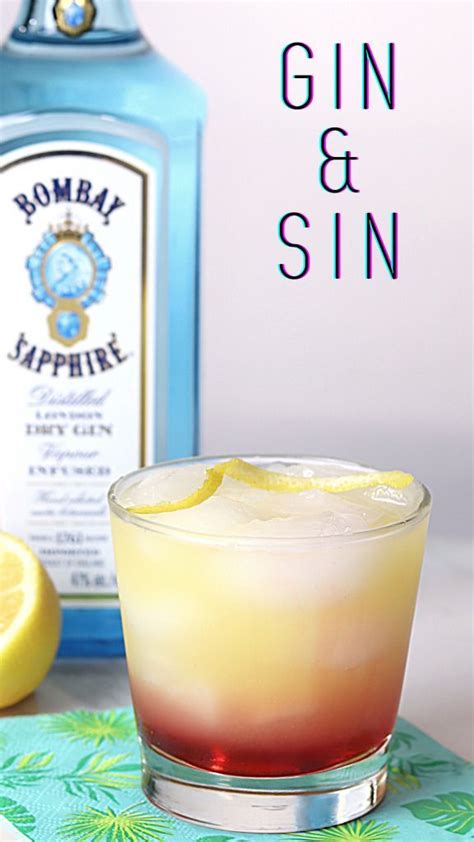 Gin Mixed Drinks, Cocktails Made With Gin, Layered Cocktails, Easy ...