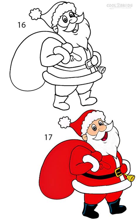 Santa Claus Drawing Step By Step at Drawing Tutorials