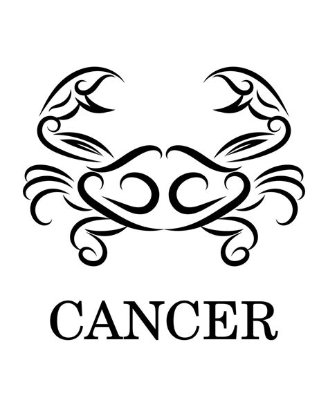 Cancer zodiac line art vector eps 10 2174338 Vector Art at Vecteezy