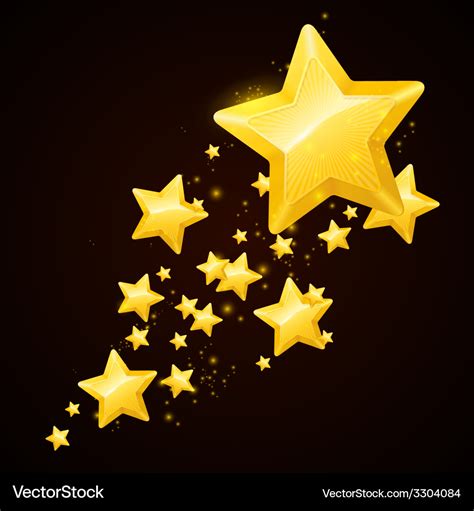 Gold star black background design Royalty Free Vector Image