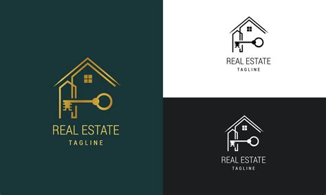 Real estate logo template with golden creative style premium Badges for ...